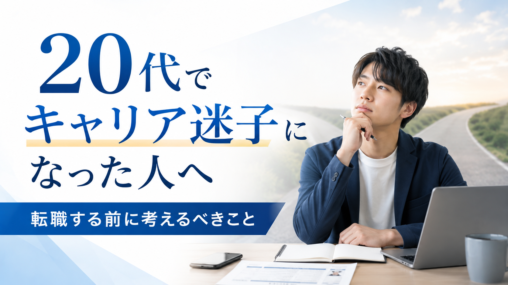20代でキャリア迷子になった人へ、転職する前に考えるべきことを表したアイキャッチ画像